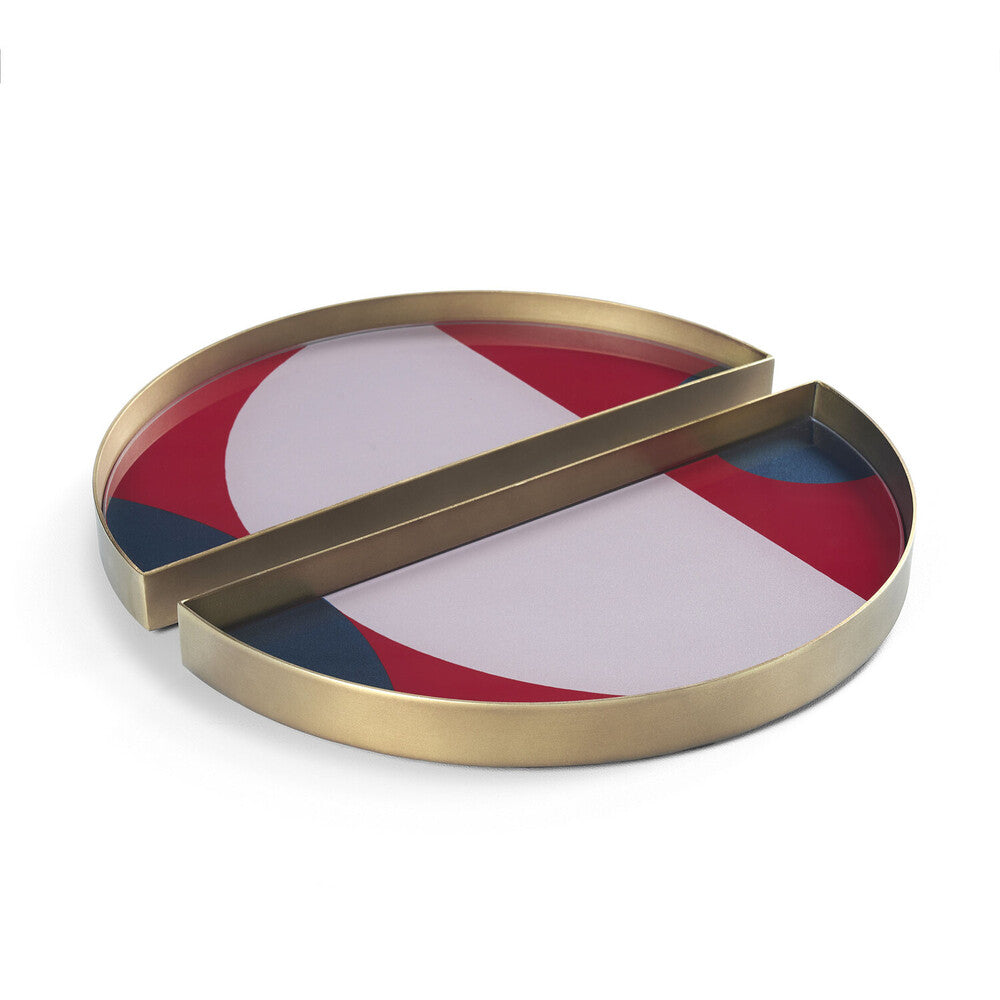 Blush Curve Glass Valet Tray