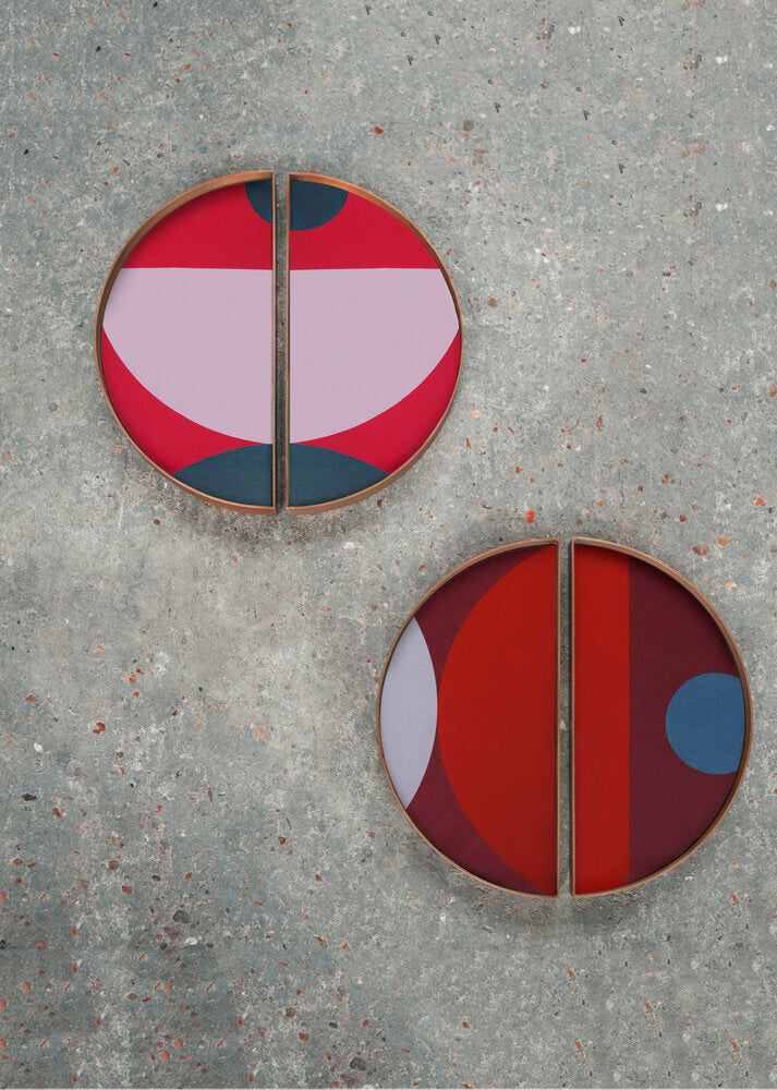 Blush Curve Glass Valet Tray