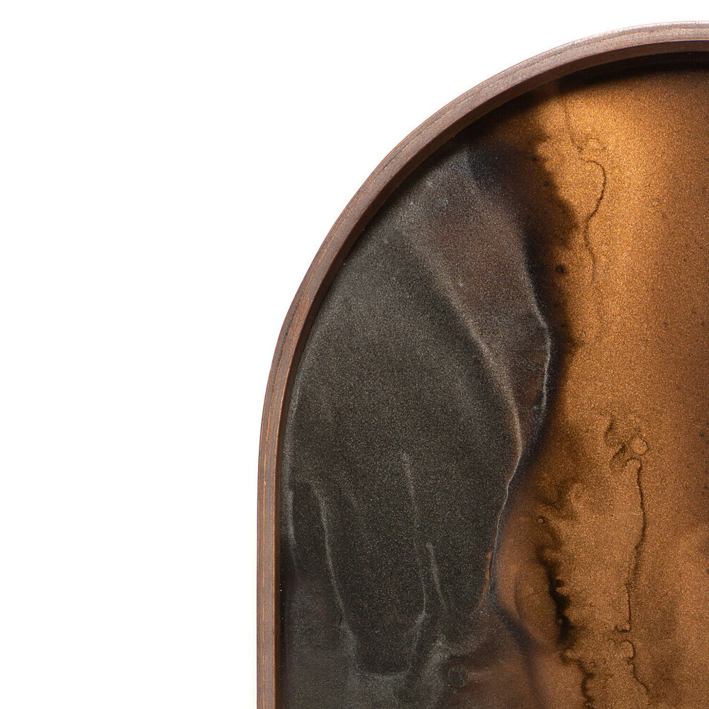 Bronze Organic Glass Tray - Oblong