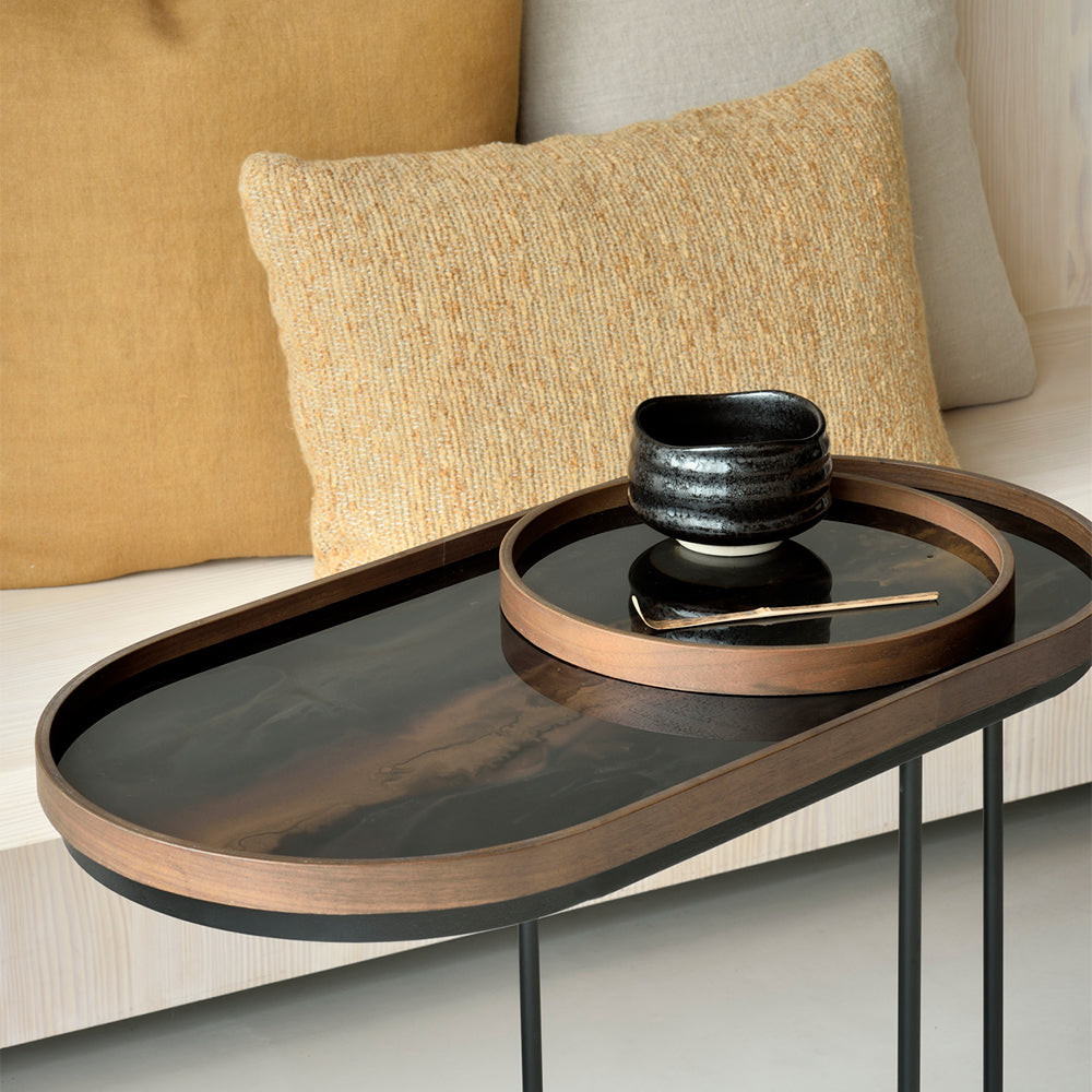 Bronze Organic Glass Tray - Oblong