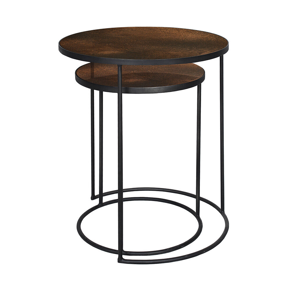 Bronze Copper Nesting Side Table - Set of 2