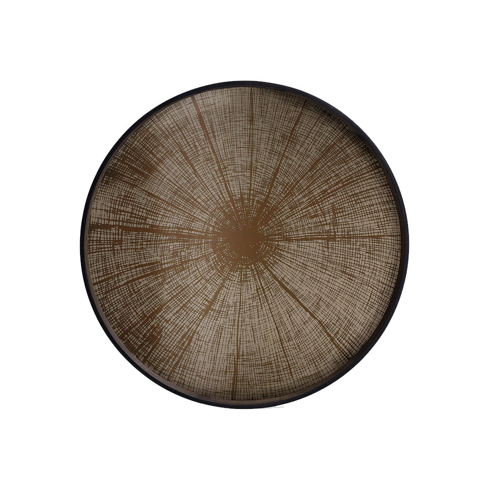 Bronze Slice Mirror Tray - Large