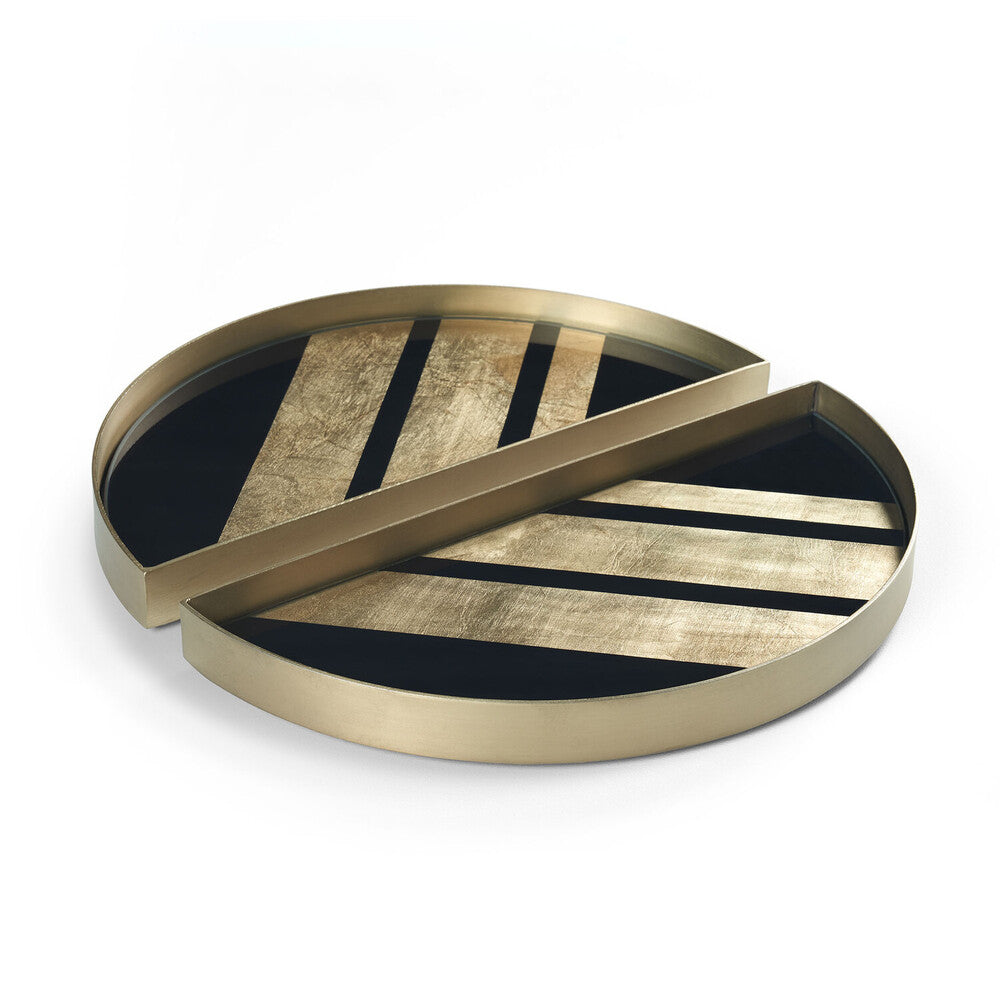 Chevron Glass Valet Tray