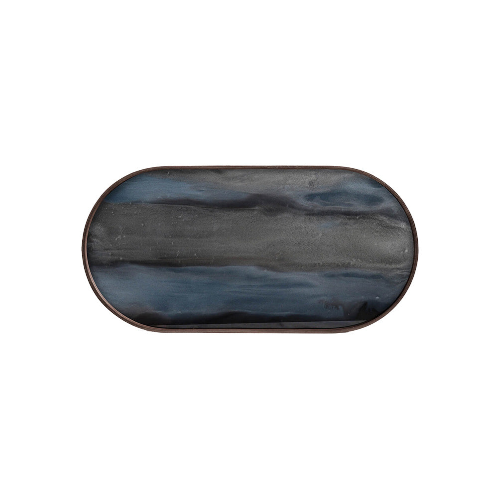 Graphite Organic Glass Tray - Medium