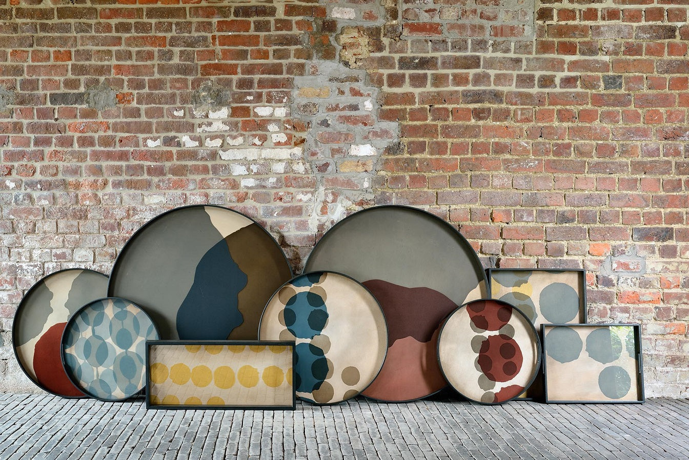 Overlapping Dots Glass Tray - Large