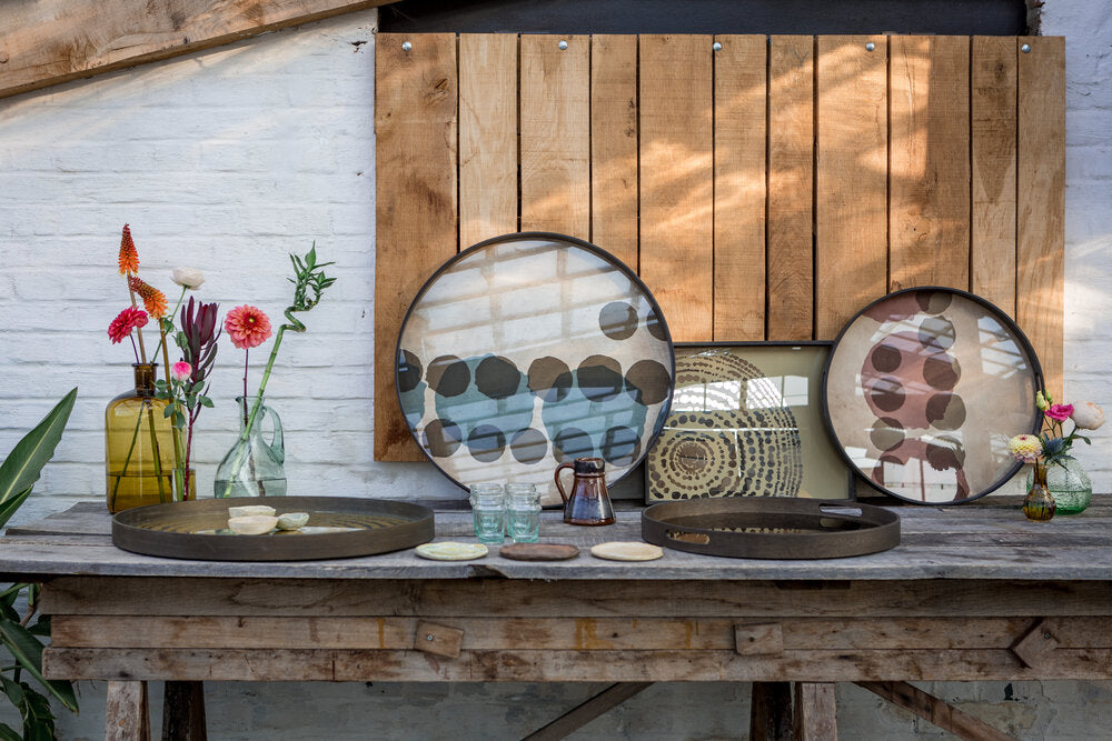 Pinot Layered Dots Glass Tray - Small