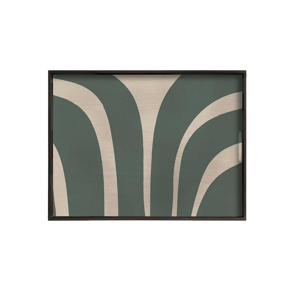 Slate Curves Wooden Tray - Large