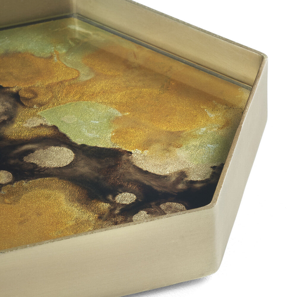 Yellow Organic Glass Valet Tray