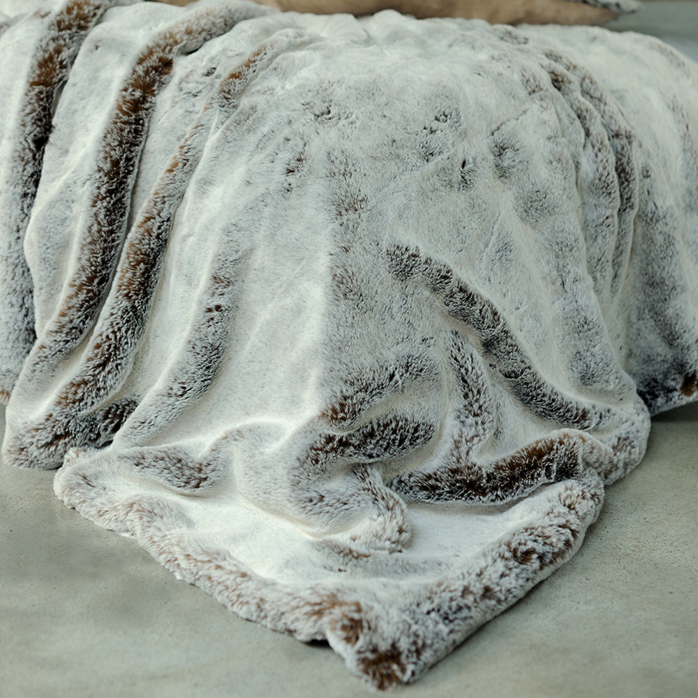 Faux Fur Throw - Chestnut