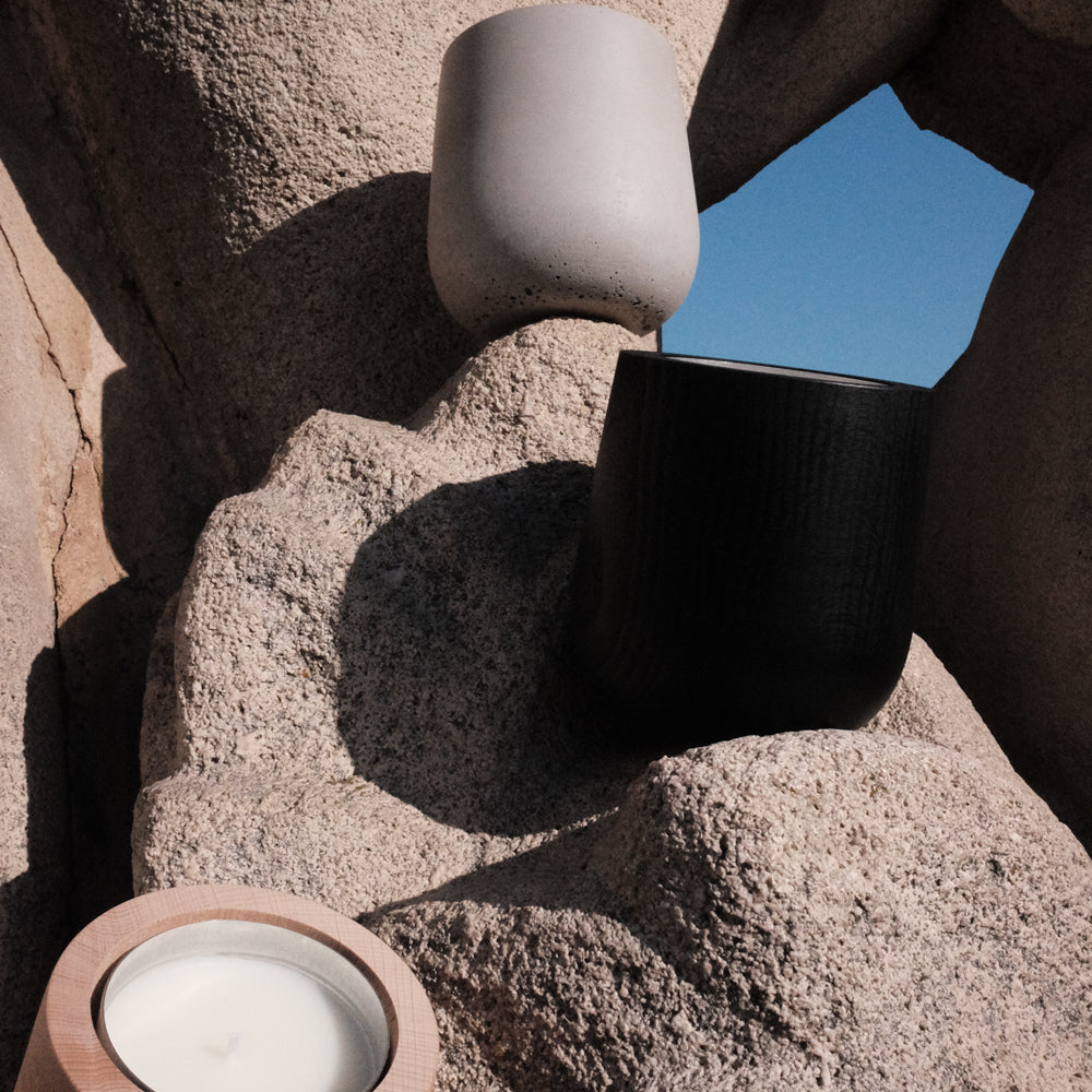 Black Wooden Refillable Scented Candle