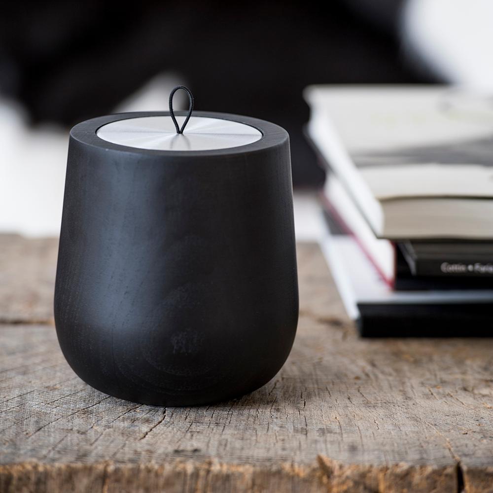 Black Wooden Refillable Scented Candle