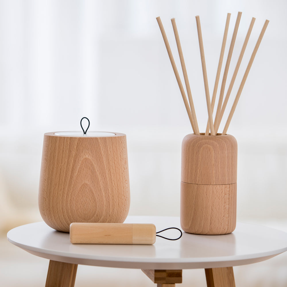 Natural Wooden Refillable Scented Candle