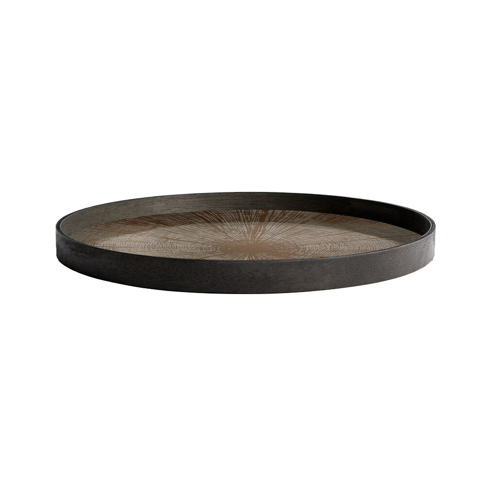 Bronze Slice Mirror Tray - Large