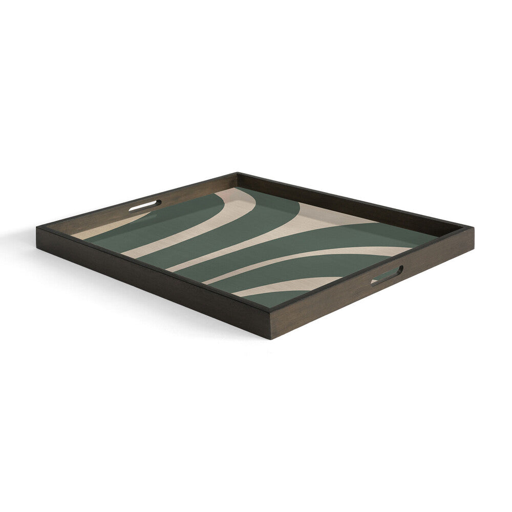 Slate Curves Wooden Tray - Large