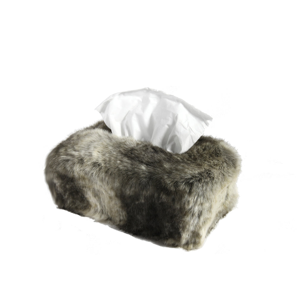 Rectangle Faux Fur Tissue Box Cover - Monaco