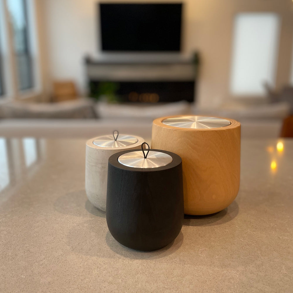 Black Wooden Refillable Scented Candle