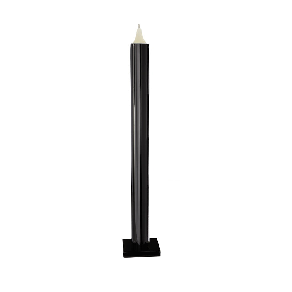 Black Lacquered Candlestick, Choose Size – Driftless Style